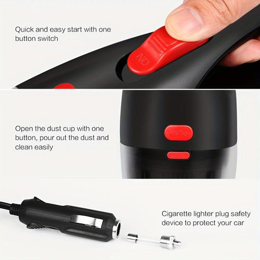 High Power Car Mounted Vacuum Cleaner, Strong Suction, Green