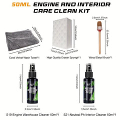 HGKJ Engine And Interior Care Cleaning Kit 50 100 200ml
