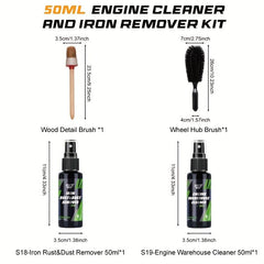 HGKJ Engine Cleaner & Iron Remover Kit 50/100/200ml - Powerful Decontamination