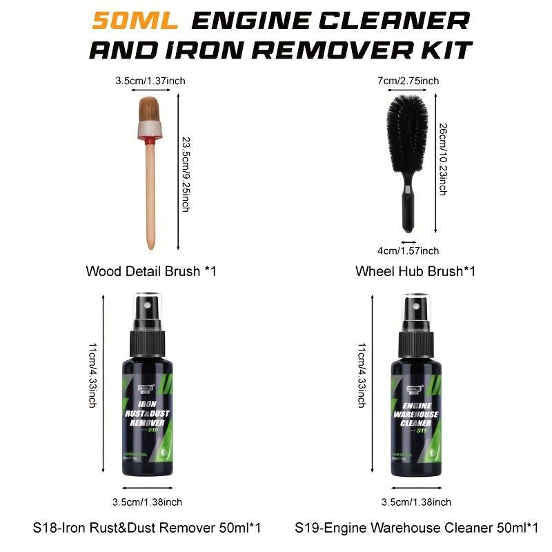 HGKJ Engine Cleaner & Iron Remover Kit 50/100/200ml - Powerful Decontamination