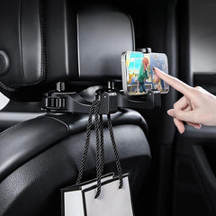 Car Phone Holder Seat Backrest Hidden Hook Bracket Rear Headrest Hook Bracket