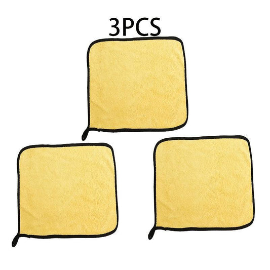 Car Coral Fleece Microfiber Cleaning Towel 3pcs 5pcs Detailing Cloth