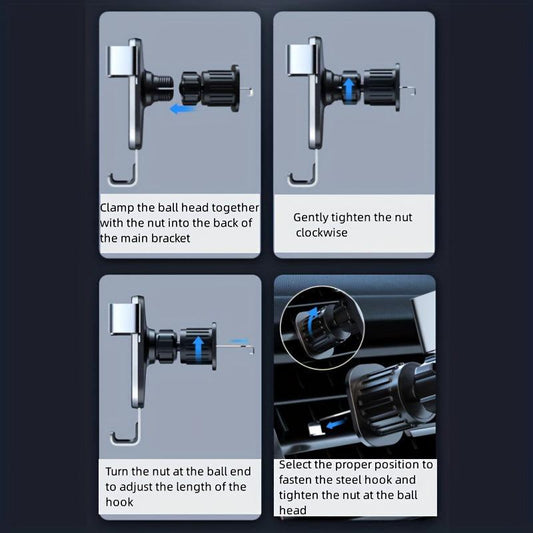 Car Mobile Phone Bracket Anti-shake Air Outlet Gravity Sensor Navigation