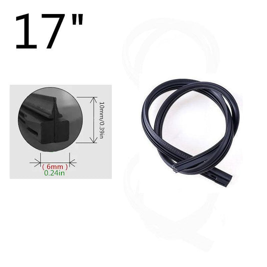 1pc Rubber Strip Wiper Iron Frame Bone Auto Driver Copilot Different Size