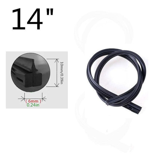 1pc Rubber Strip Wiper Iron Frame Bone Auto Driver Copilot Different Size