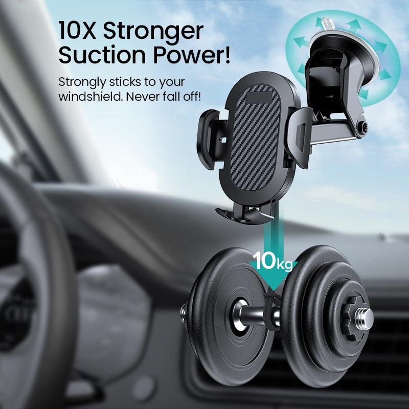 Secure Phone Holder Long Arm Suction Cup Mount Stand