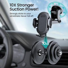 Secure Phone Holder Long Arm Suction Cup Mount Stand