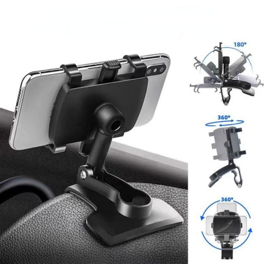 Car Mobile Phone Holder Rotating Dashboard Rearview Mirror Bracket