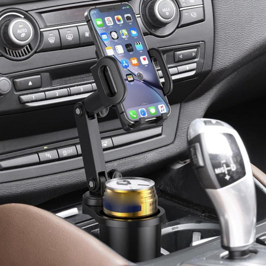 Universal Car Mount Phone Holder 2 in 1 Stand & Bottle Cradle