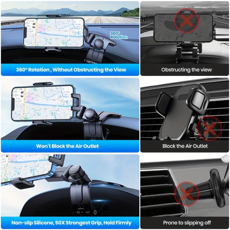 Dashboard Car Phone Holder Stable Mount Anti-slip Clip All Smartphone