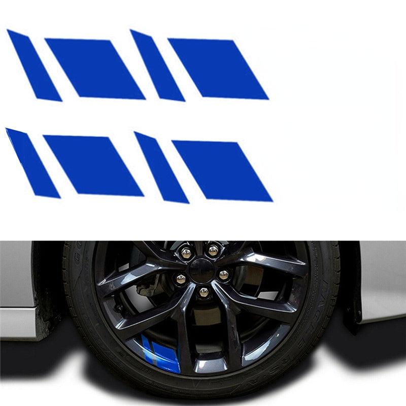4pcs Reflective RV Wheel Rim Vinyl Sticker Auto Accessories Car Stickers