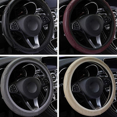Universal Auto Car Steering Wheel Cover Leather Breathable Anti slip