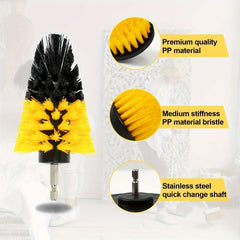 Drill Brush Attachment Set Power Scrubber Cleaning Kit Extend Long Attachment