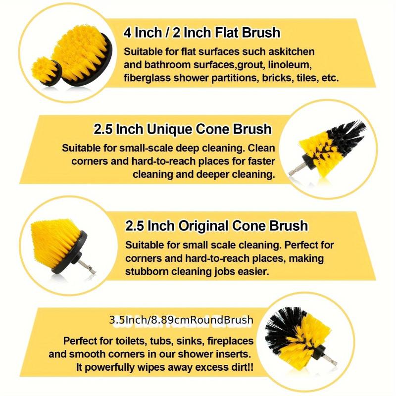 Drill Brush Attachment Set Power Scrubber Cleaning Kit Extend Long Attachment
