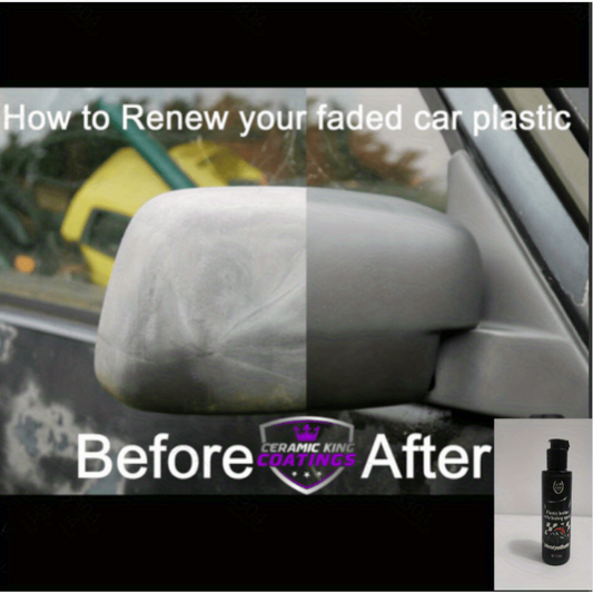 Permanent Plastic Trim Solution Restores Finish Gloss
