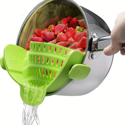 Adjustable Silicone Pot Strainer & Pasta Strainer Kitchen Gadget