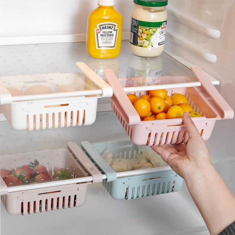 2pcs Kitchen Fruit Food Storage Box Plastic Fridge Organizer