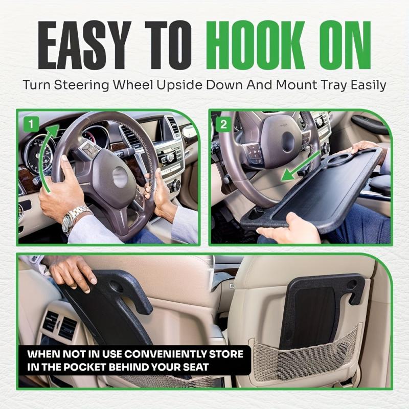 Car Steering Wheel Food Tray Table Multifunctional Organizer