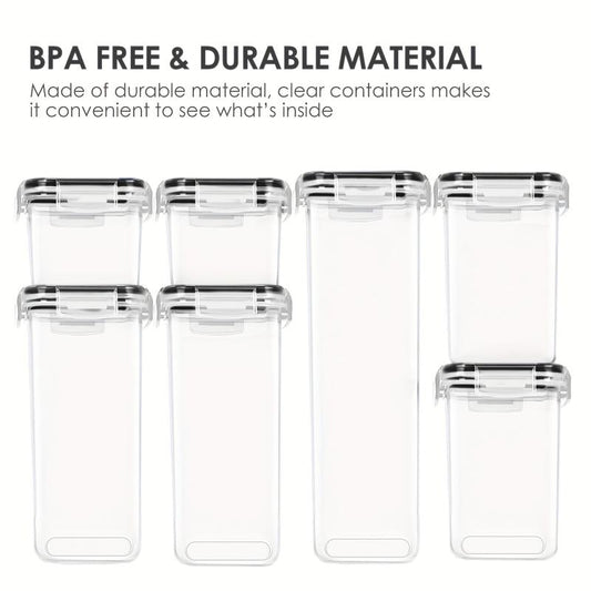 7pcs BPA Airtight Food Storage Containers Set with Lables Dishwasher Safe