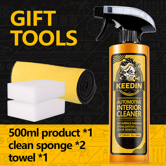 KEEDIN Car Interior Foam Cleaner Decontamination Cleaning Seat Leather Cleaner