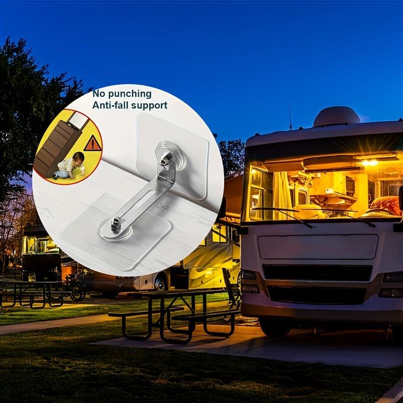 Childproof RV Wall Anchor Kit - No Drill Anti Spike Safety Furniture Straps