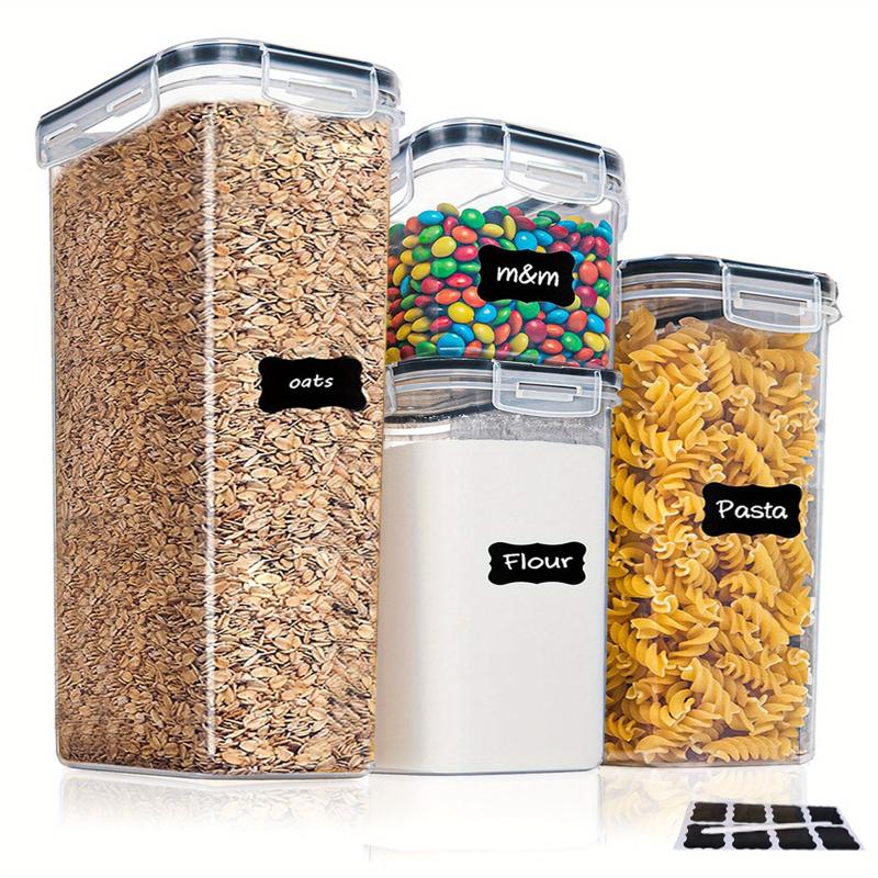 8pcs Airtight Food Storage Containers BPA Free Kitchen Canisters for Pasta Flour