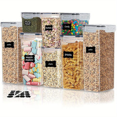 8pcs Airtight Food Storage Containers BPA Free Kitchen Canisters for Pasta Flour