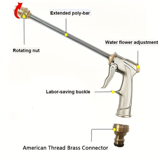 Adjustable High Pressure Water Gun for Car Wash Garden Irrigation