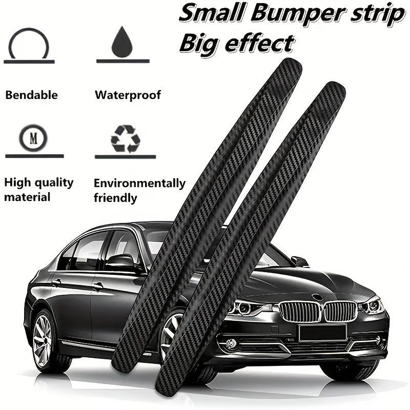 Car Front Rear Bumpers Anti Collision Strips Carbon Fiber