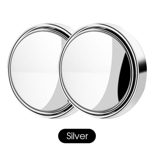 2pcs Round Mirror Blind Spot Mirrors Wide Angle Stick On Rearview Mirrors