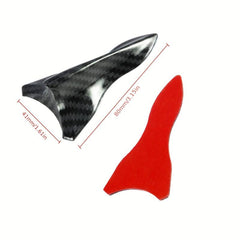 10pcs Carbon Fiber Car Spoiler Shark Fin Universal Roof Tail Wing Sticker