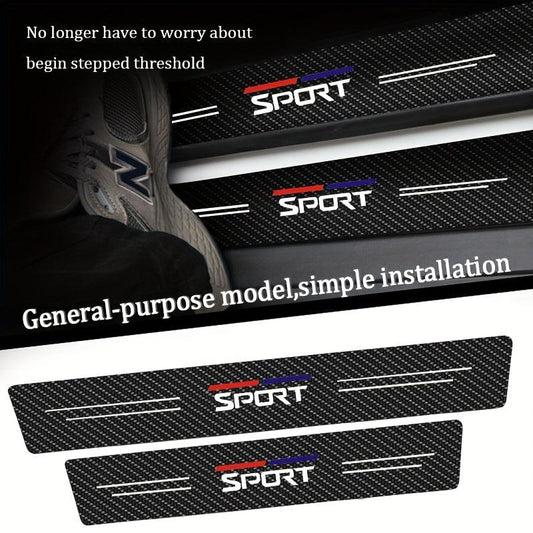 4pcs Car Door Sill Decorative Panels Door Sill Pedal Protection
