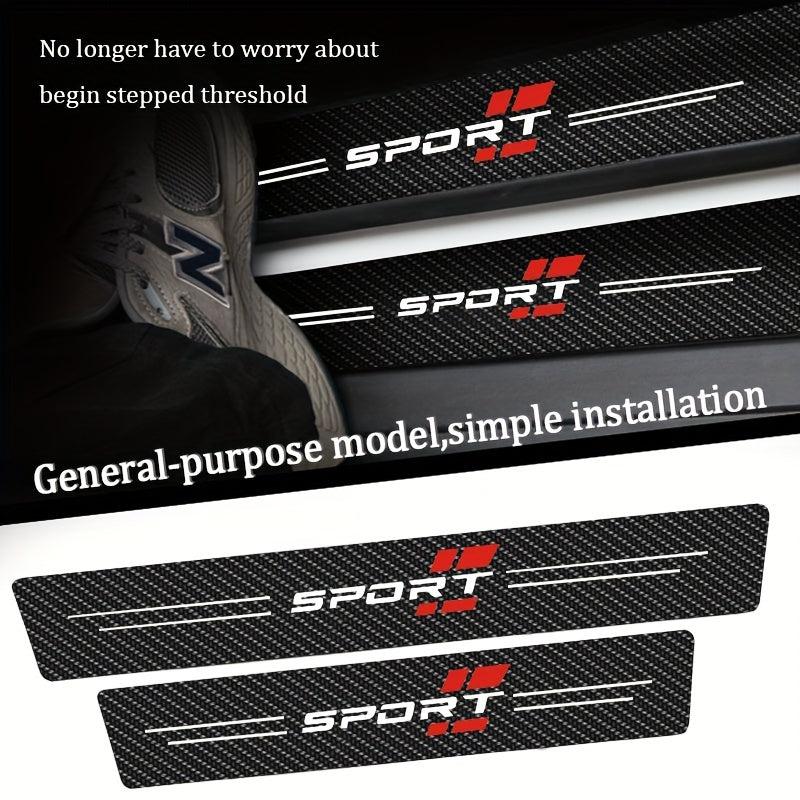 4pcs Car Threshold Strip Waterproof Protection Strip Door Welcome Pedal