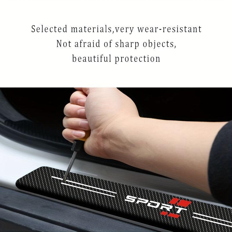 4pcs Car Threshold Strip Waterproof Protection Strip Door Welcome Pedal