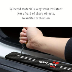 4pcs Car Threshold Strip Waterproof Protection Strip Door Welcome Pedal