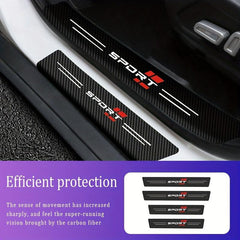 4pcs Car Threshold Strip Waterproof Protection Strip Door Welcome Pedal