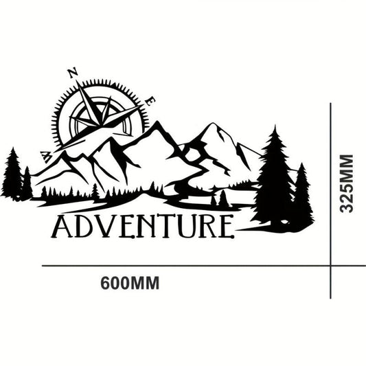 Off road Vehicle Stickers Mountain Range Compass Navigation Car Stickers