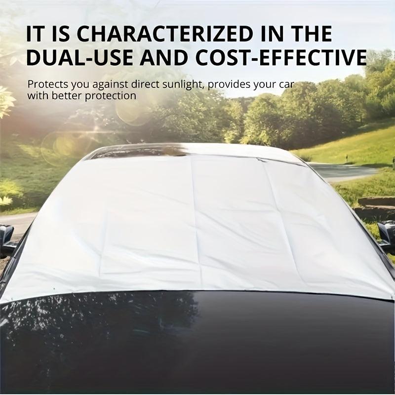 Winter Car Snow Cover Foldable Windshield Sunshade Snow Cover