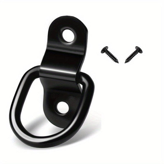 4pcs D-shaped Pull Ring Buckle Tie Piece Cargo Trailer Fastening Buckle
