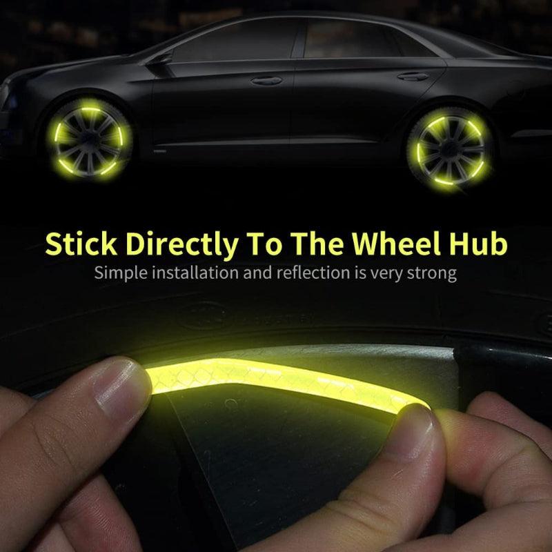 20pcs Car Wheel Hub Reflective Sticker Tire Rim Reflective Strips