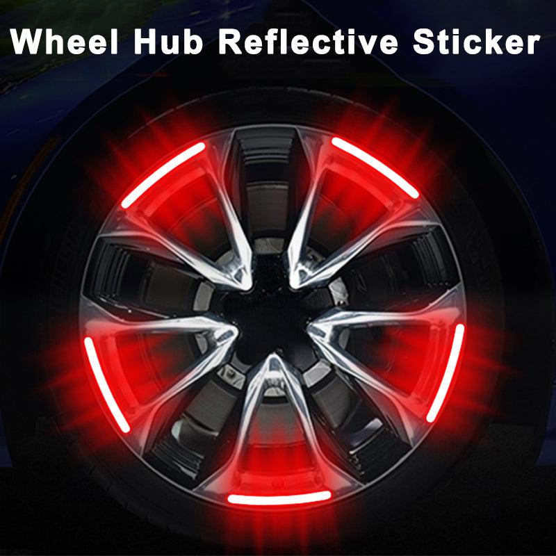 20pcs Car Wheel Hub Reflective Sticker Tire Rim Reflective Strips