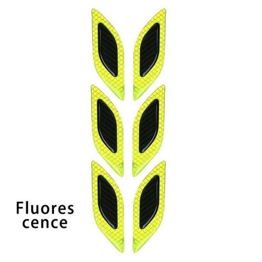6Pcs 3D Reflective Car Styling Strips Set