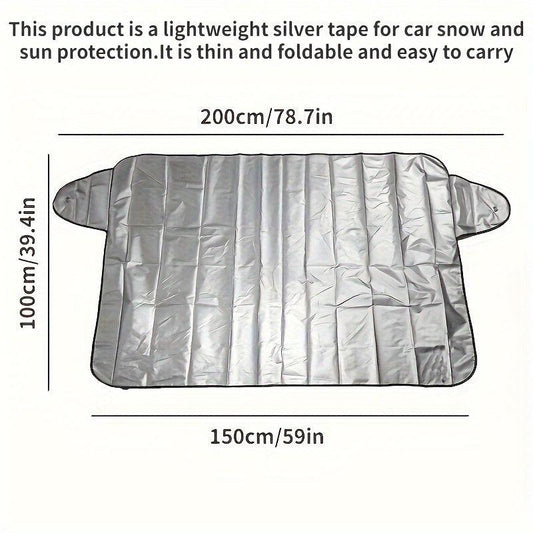 Foldable Windshield Cover for Snow and Sun Protection