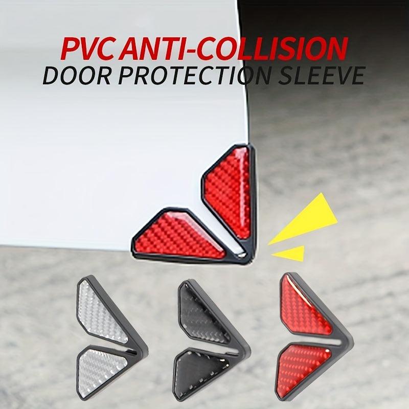 Carbon Fiber Car Door Guard Corner Reflective Stickers