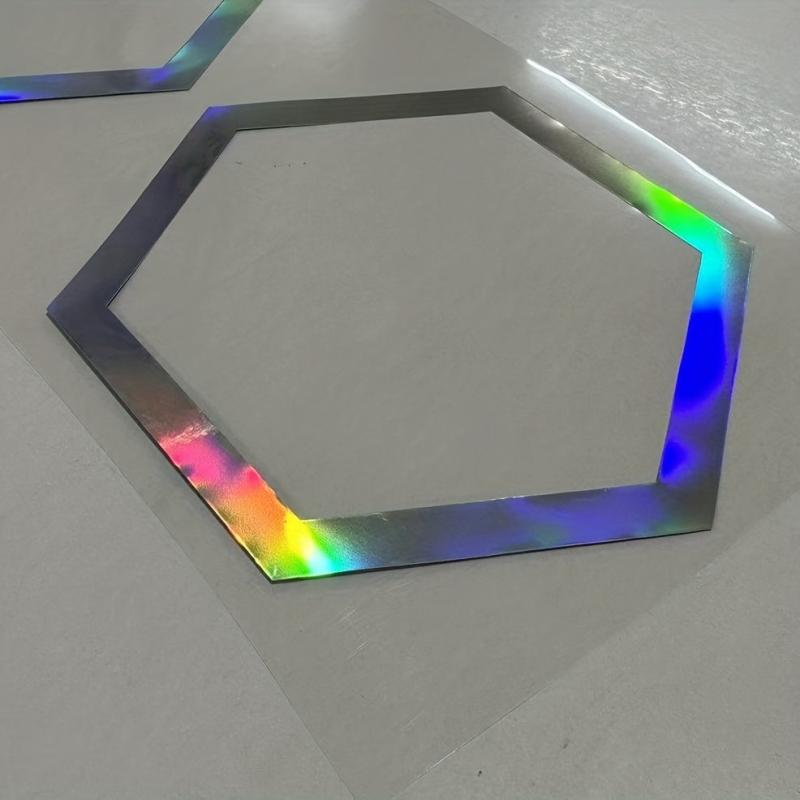 10pcs Reflective Car Body Stickers Hexagon Pattern Side Door Stickers