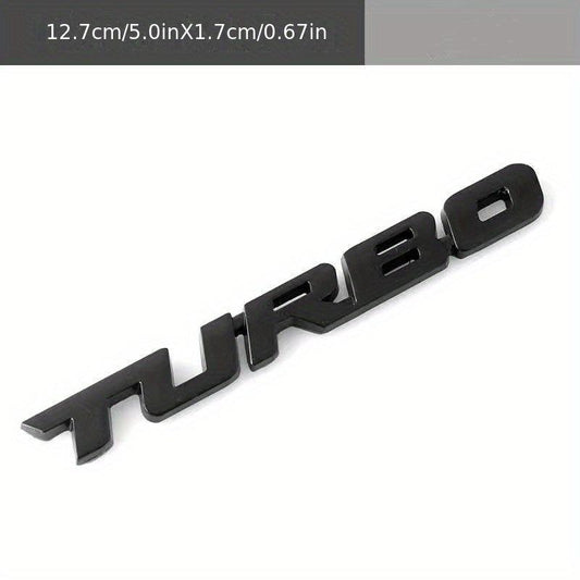 3D Metal TURBO Car Emblem for Universal Cars Trucks SUVs