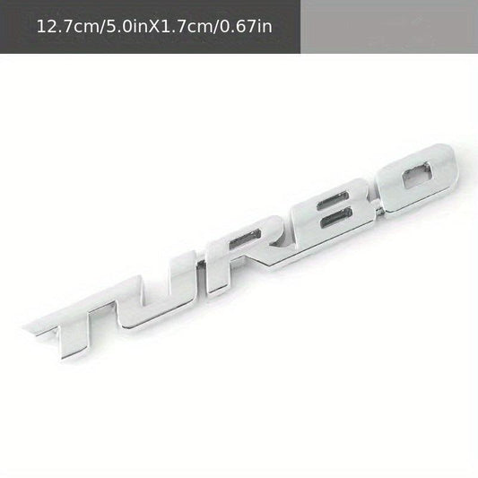 3D Metal TURBO Car Emblem for Universal Cars Trucks SUVs