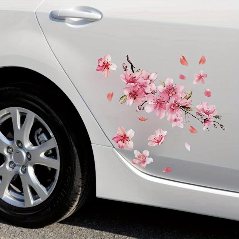 Colorful Pink Lucky Petal Reflective Car Stickers