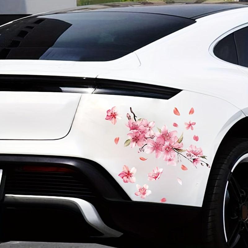 Colorful Pink Lucky Petal Reflective Car Stickers