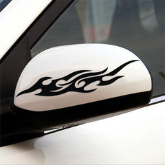 Flame Car Sticker Set for Bumper Hood Rearview Mirror Head Cover Scratches